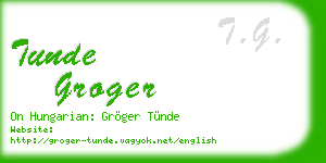 tunde groger business card